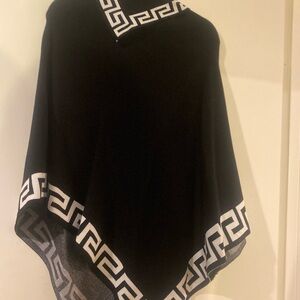 Black and White Sweater Shawl